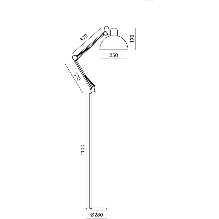 Brilagi - Flexibilní stojací lampa TASKER 1xE27/60W/230V 157 cm bílá