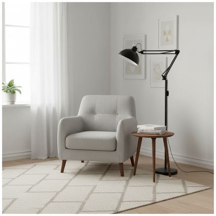 Brilagi - Flexibilní stojací lampa TASKER 1xE27/60W/230V 157 cm černá