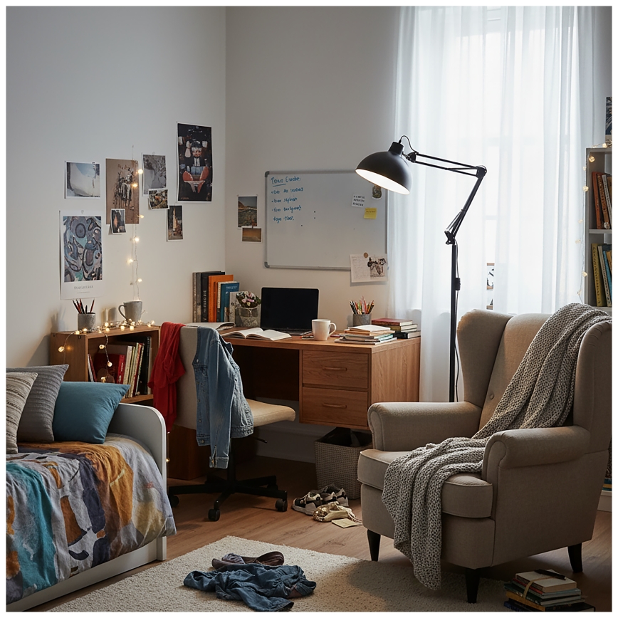 Brilagi - Flexibilní stojací lampa TASKER 1xE27/60W/230V 157 cm černá