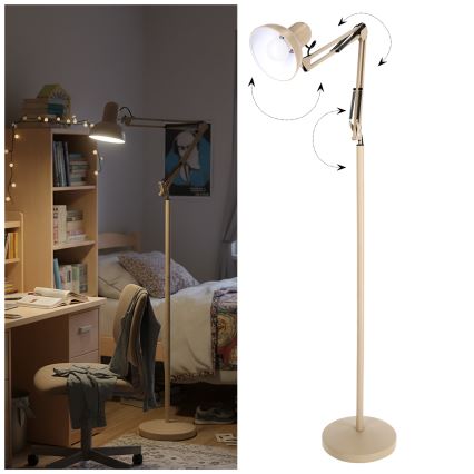 Brilagi - Flexibilní stojací lampa TASKER 1xE27/60W/230V 184 cm béžová