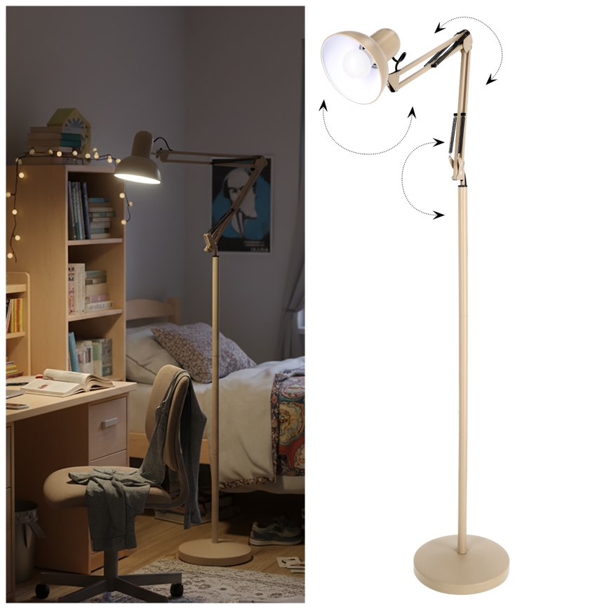 Brilagi - Flexibilní stojací lampa TASKER 1xE27/60W/230V 184 cm béžová