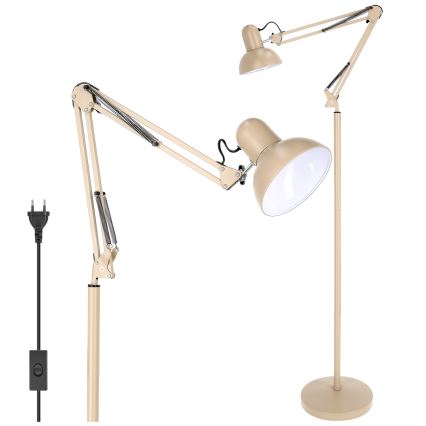 Brilagi - Flexibilní stojací lampa TASKER 1xE27/60W/230V 184 cm béžová