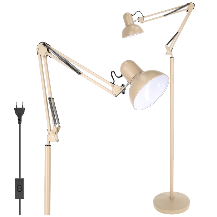BRILAGI - Flexibilní stojací lampa TASKER 1xE27/60W/230V 184 cm béžová