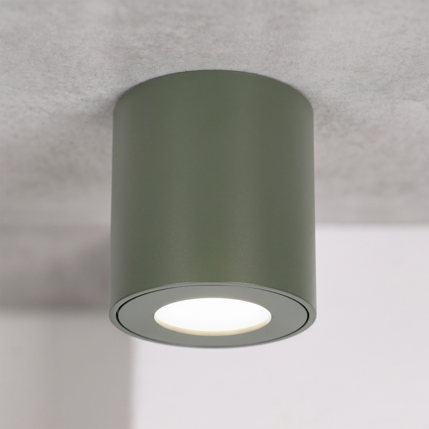 BRILAGI - Koupelnové bodové svítidlo MIA 1xGU10/30W/230V 60x82 mm 84x80 mm tmavě zelená IP54