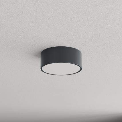 Brilagi - Koupelnové stropní svítidlo se senzorem pohybu i soumraku CLARE 1xE27/24W/230V pr. 20 cm antracit IP54