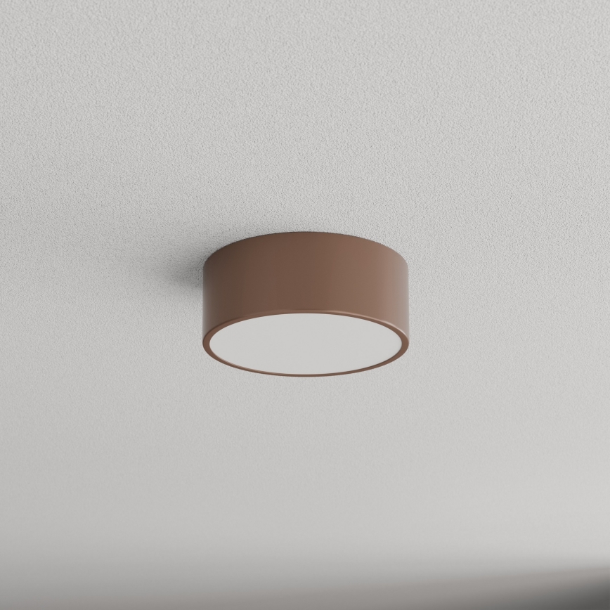 Brilagi - Koupelnové stropní svítidlo se senzorem pohybu a soumraku CLARE 1xE27/24W/230V pr. 20 cm hnědá IP54
