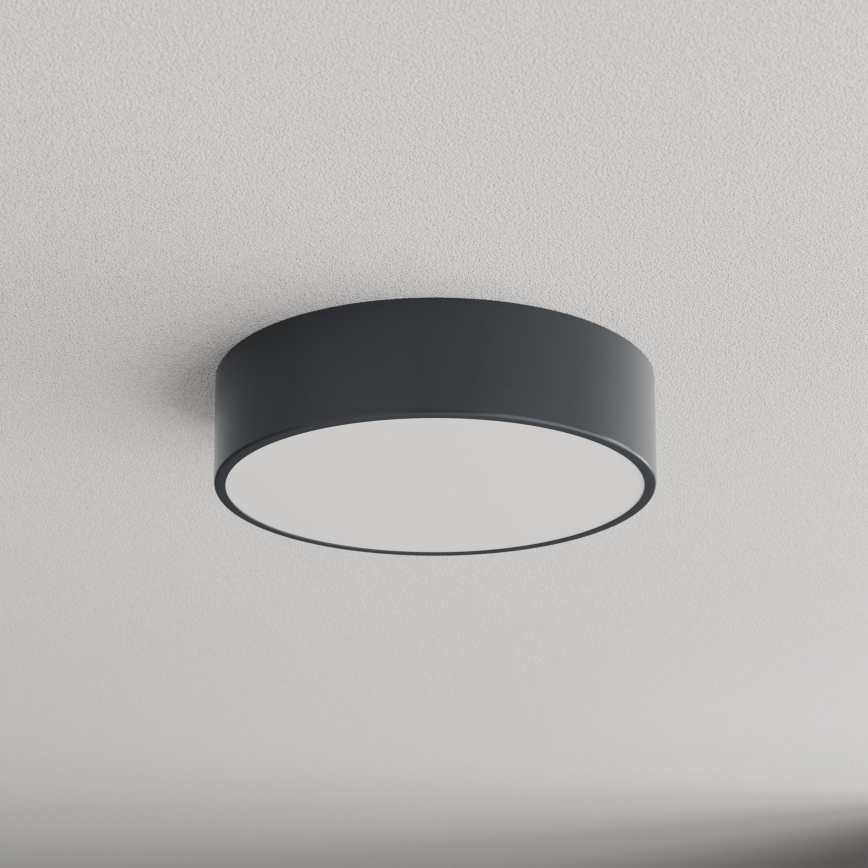 Brilagi - Koupelnové stropní svítidlo se senzorem pohybu a soumraku CLARE 2xE27/24W/230V pr. 30 cm antracit IP54