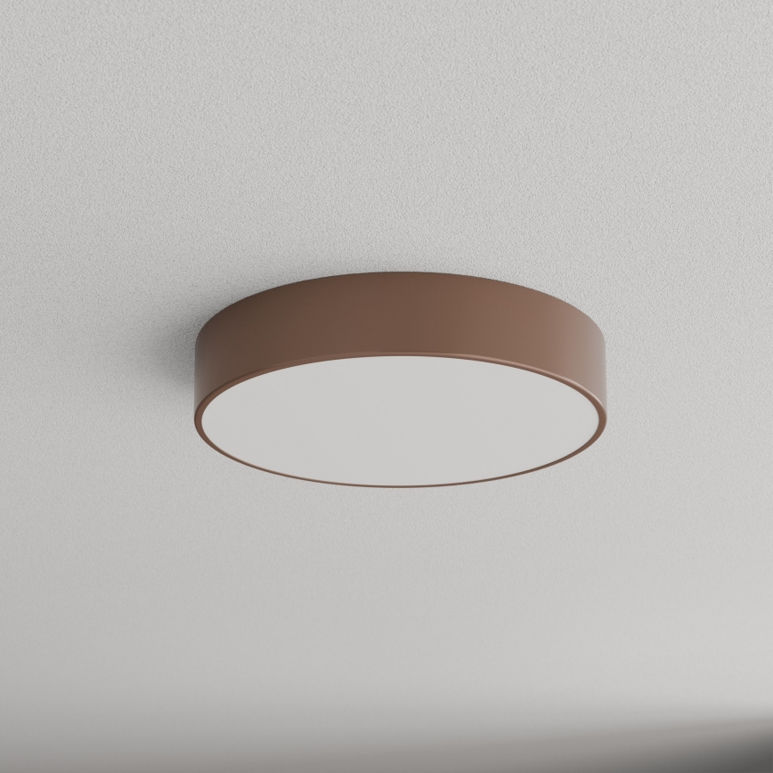 Brilagi - Koupelnové stropní svítidlo se senzorem pohybu a soumraku CLARE 3xE27/24W/230V pr. 40 cm hnědá IP54