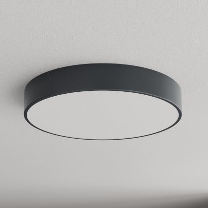 Brilagi - Koupelnové stropní svítidlo se senzorem pohybu a soumraku CLARE 4xE27/24W/230V pr. 50 cm antracit IP54
