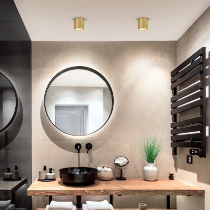 Brilagi - Koupelnové bodové svítidlo MIA 1xGU10/30W/230V 84x80 mm zlatá IP54