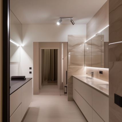 Brilagi - Koupelnové bodové svítidlo SELE 2xGU10/30W/230V IP44 lesklý chrom
