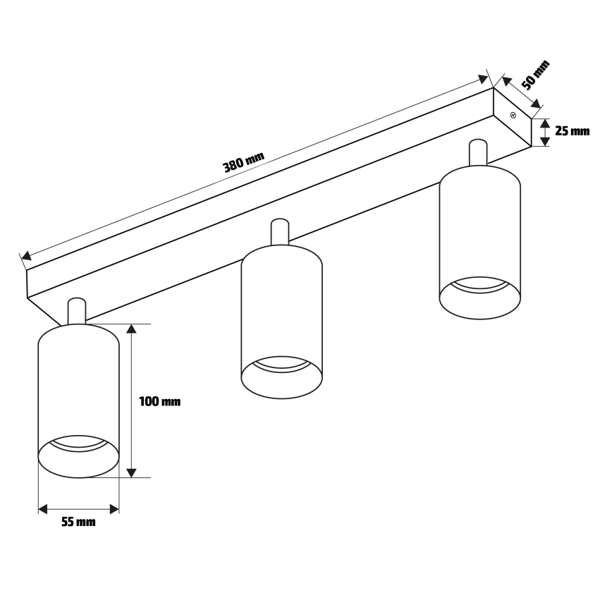 Brilagi - Koupelnové bodové svítidlo SELE 3xGU10/30W/230V IP44 bílá