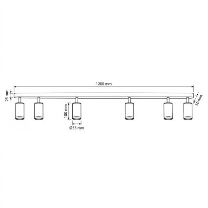 Brilagi - Koupelnové bodové svítidlo SELE 6xGU10/30W/230V IP44 bílá
