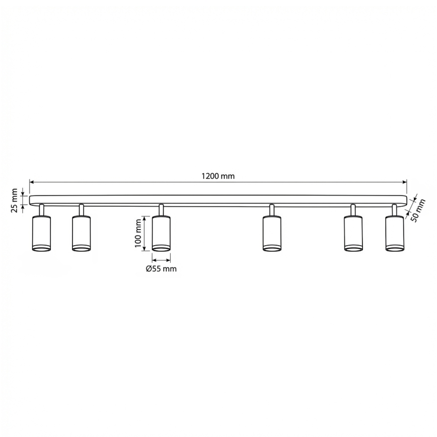 Brilagi - Koupelnové bodové svítidlo SELE 6xGU10/30W/230V IP44 bílá