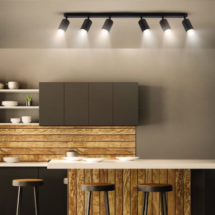 Brilagi - Koupelnové bodové svítidlo SELE 6xGU10/30W/230V IP44 černá