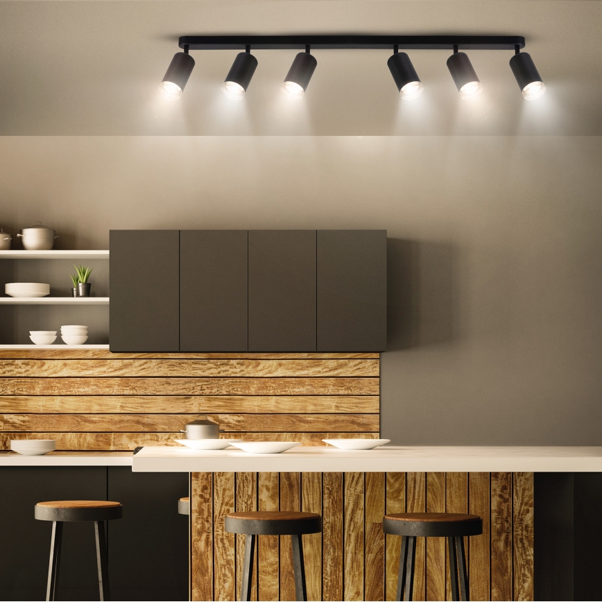 Brilagi - Koupelnové bodové svítidlo SELE 6xGU10/30W/230V IP44 černá