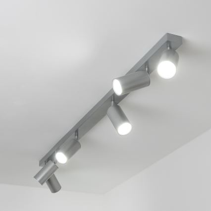 Brilagi - Koupelnové bodové svítidlo SELE 6xGU10/30W/230V IP44 stříbrná