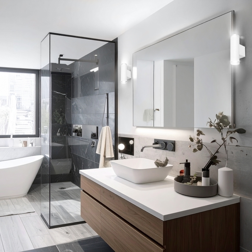 Brilagi - Koupelnové nástěnné bodové svítidlo SELE AQUA 2xGU10/30W/230V IP44 bílá