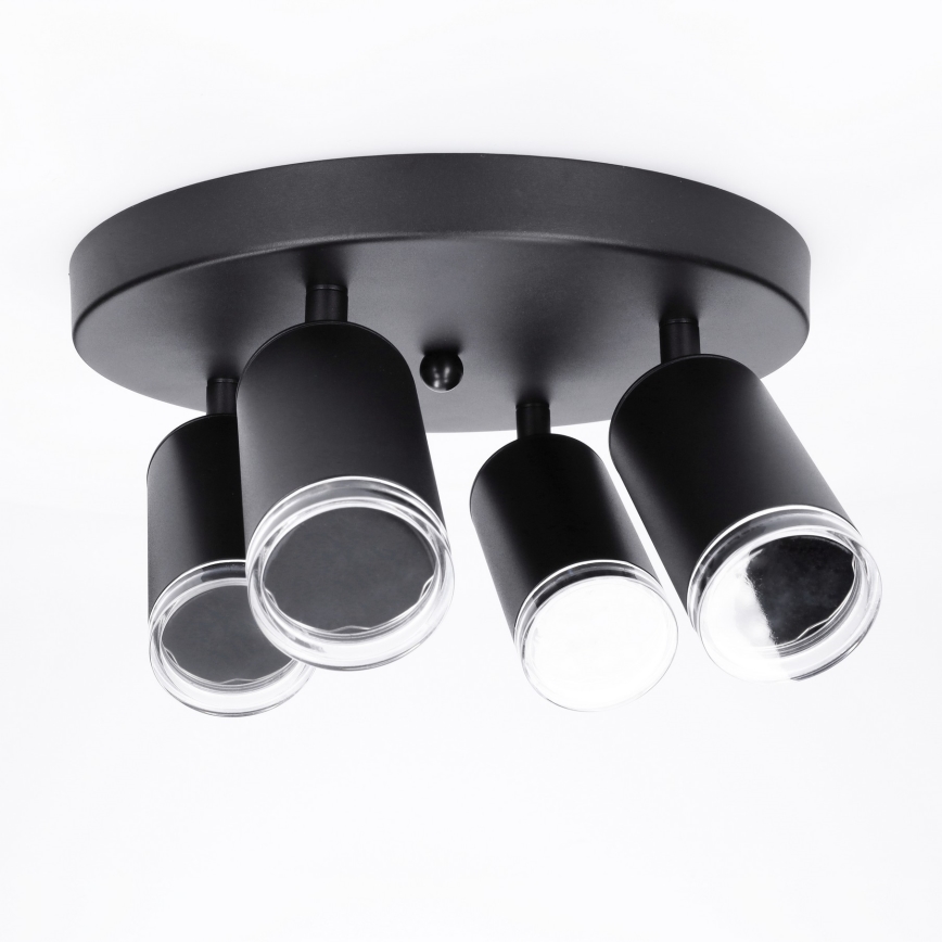 Brilagi - Koupelnové bodové svítidlo SELE AQUA 4xGU10/30W/230V IP44 černá