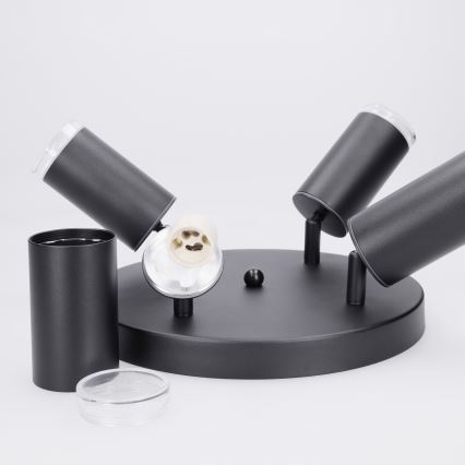 Brilagi - Koupelnové bodové svítidlo SELE AQUA 4xGU10/30W/230V IP44 černá