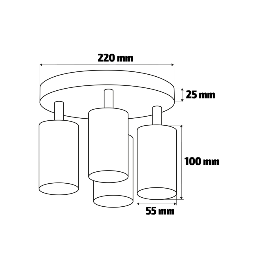 Brilagi - Koupelnové bodové svítidlo SELE AQUA 4xGU10/30W/230V IP44 černá