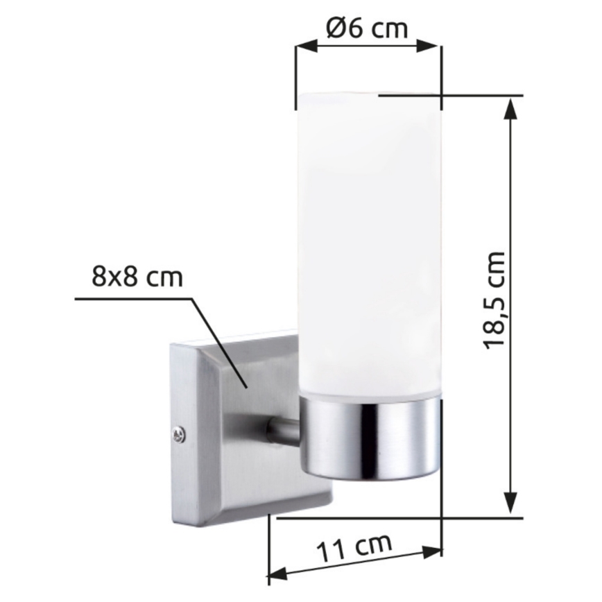 Brilagi - Koupelnové nástěnné svítidlo RAY 1xE14/40W/230V IP44