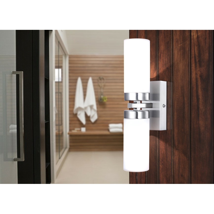 Brilagi - Koupelnové nástěnné svítidlo RAY 2xE14/40W/230V IP44