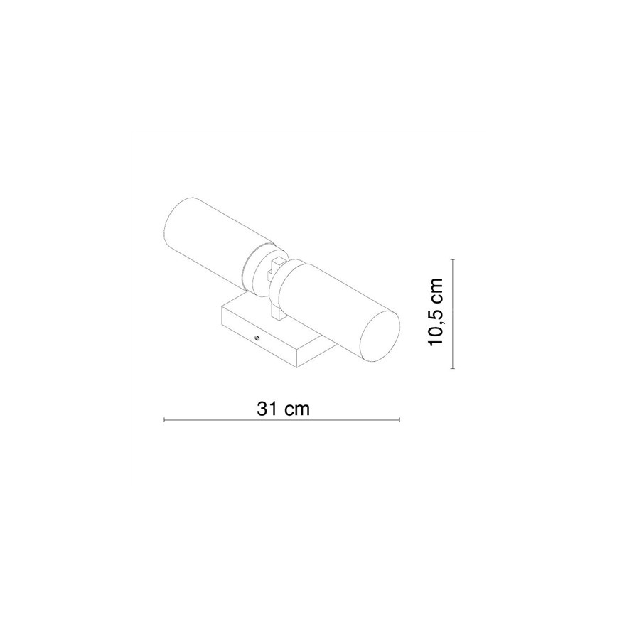 Brilagi - Koupelnové nástěnné svítidlo RAY 2xE14/40W/230V IP44
