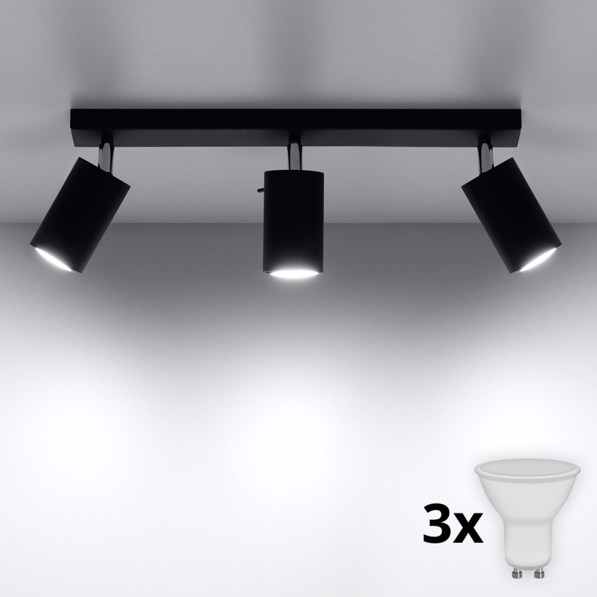 Brilagi -  LED Bodové svítidlo ASMUS 3xGU10/7W/230V černá