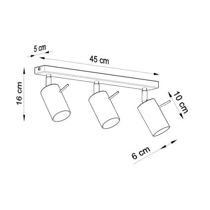 Brilagi -  LED Bodové svítidlo ASMUS 3xGU10/7W/230V černá