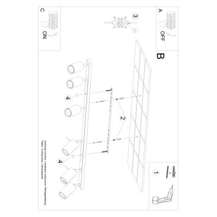 Brilagi -  LED Bodové svítidlo ASMUS 6xGU10/7W/230V bílá