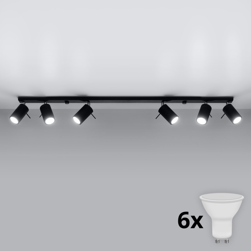 Brilagi -  LED Bodové svítidlo ASMUS 6xGU10/7W/230V černá