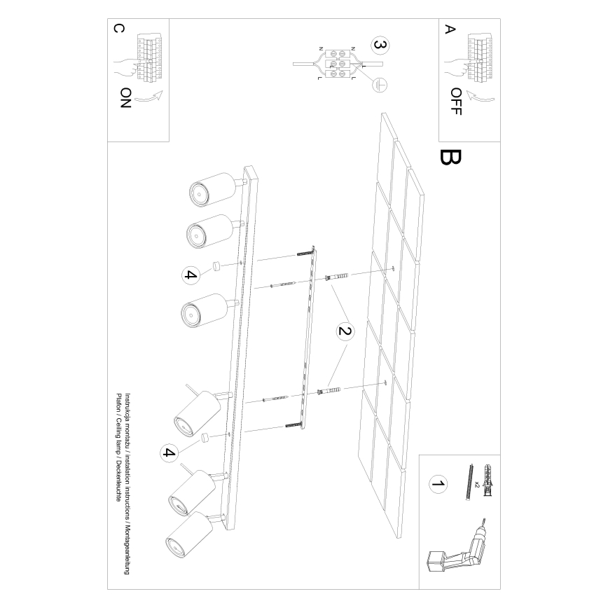 Brilagi -  LED Bodové svítidlo ASMUS 6xGU10/7W/230V černá