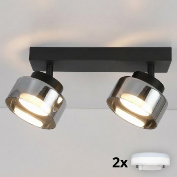 Brilagi - LED Bodové svítidlo AURA LUX 2xGX53/30W/230V černá/kouřová