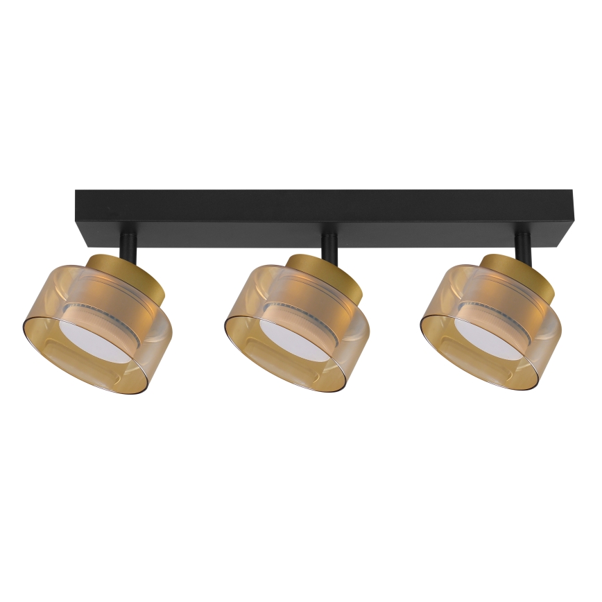 Brilagi - LED Bodové svítidlo AURA LUX 3xGX53/30W/230V černá/zlatá