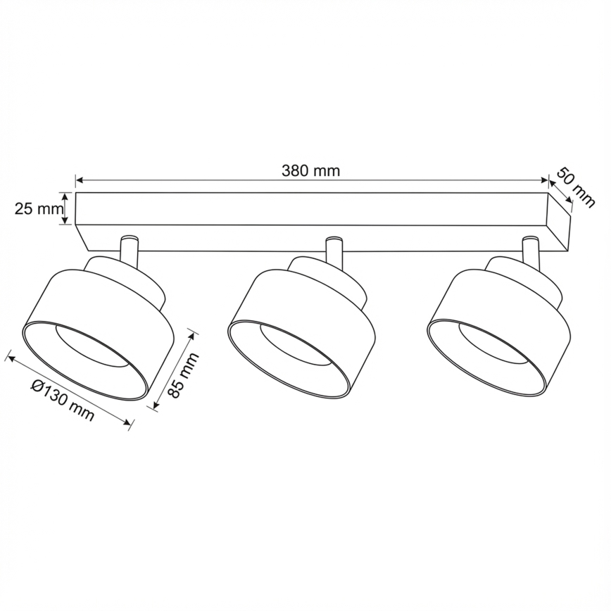 Brilagi - LED Bodové svítidlo AURA LUX 3xGX53/30W/230V černá/zlatá