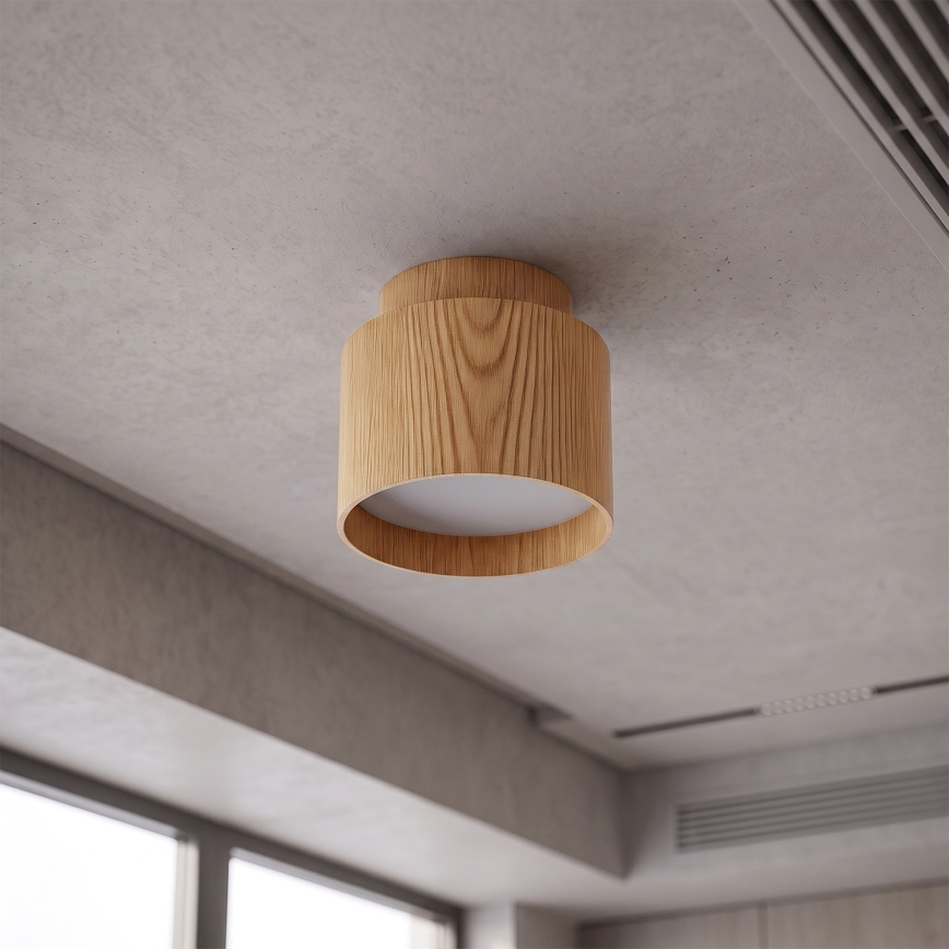 BRILAGI - LED Bodové svítidlo BACKLIT 1xGX53/15W/230V + LED/3W pr. 8 cm dekor dubu