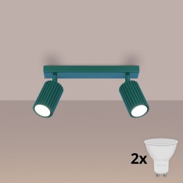 Brilagi - LED Bodové svítidlo CRESTO 2xGU10/10W/230V tyrkysová