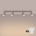 Brilagi - LED Bodové svítidlo CRESTO 4xGU10/10W/230V taupe