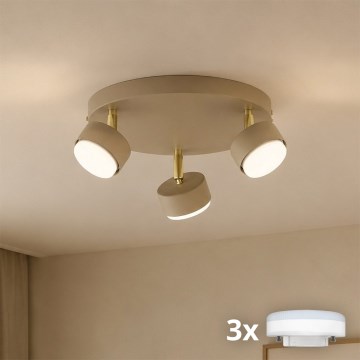 Brilagi - LED Bodové svítidlo MONO 3xGX53/30W/230V béžová/zlatá