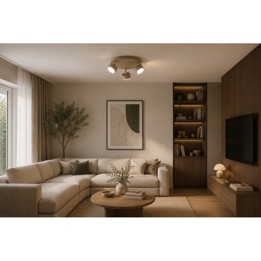 Brilagi - LED Bodové svítidlo MONO 3xGX53/30W/230V béžová/zlatá