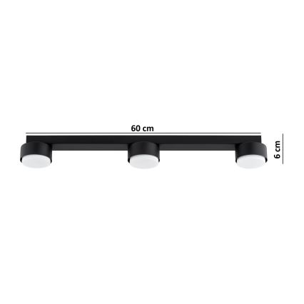 Brilagi - LED Bodové svítidlo MONO 3xGX53/30W/230V černá