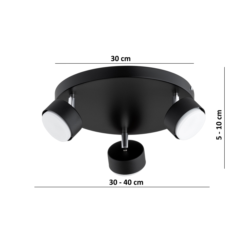 Brilagi - LED Bodové svítidlo MONO 3xGX53/30W/230V černá