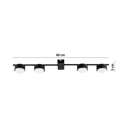 Brilagi - LED Bodové svítidlo MONO 4xGX53/30W/230V černá