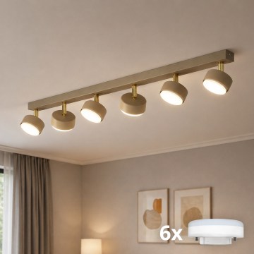 Brilagi - LED Bodové svítidlo MONO 6xGX53/30W/230V béžová/zlatá