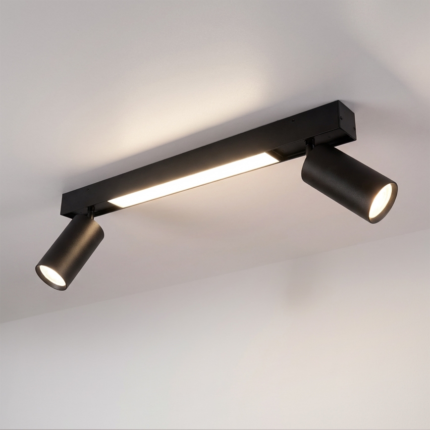 Brilagi - LED Bodové svítidlo SELE 2xGU10/30W/230V + LED/15W černá