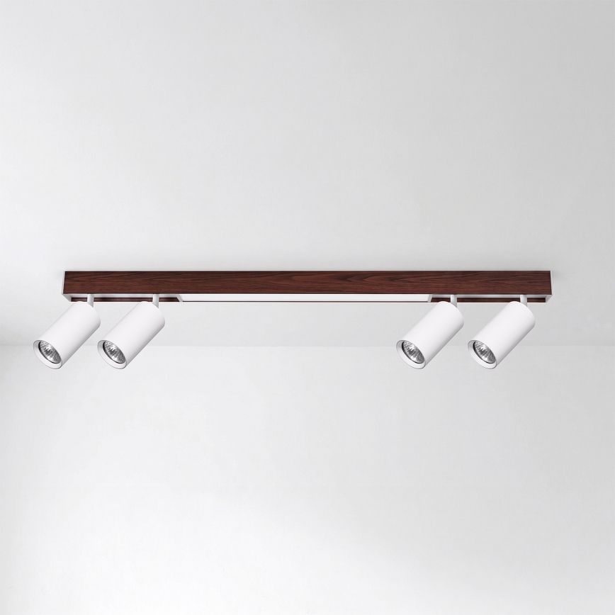 BRILAGI - LED Bodové svítidlo SELE 4xGU10/30W/230V + LED/20W bílá/dekor třešně