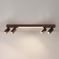 BRILAGI - LED Bodové svítidlo SELE 4xGU10/30W/230V + LED/20W černá/dekor dubu
