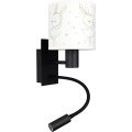 Brilagi - LED Dětská flexibilní nástěnná lampa BOBO 1xE27/25W/230V + LED/3W černá/bílá/králíčci