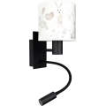 Brilagi - LED Dětská flexibilní nástěnná lampa BOBO 1xE27/25W/230V + LED/3W černá/bílá/králíčci